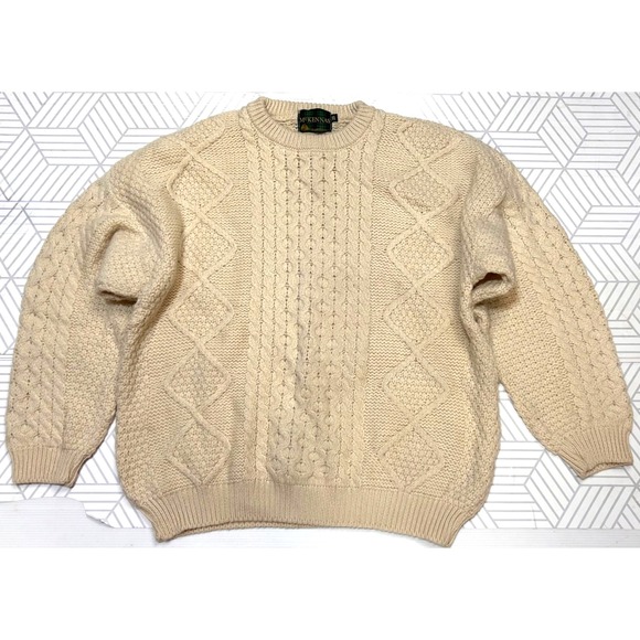 McKennas Other - McKennas Highland England Sweater Men's size Xl Wool Fisherman Cable Knit i.